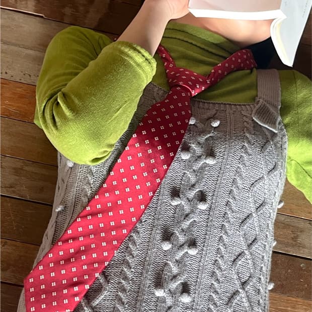 Japanese grey knit dress