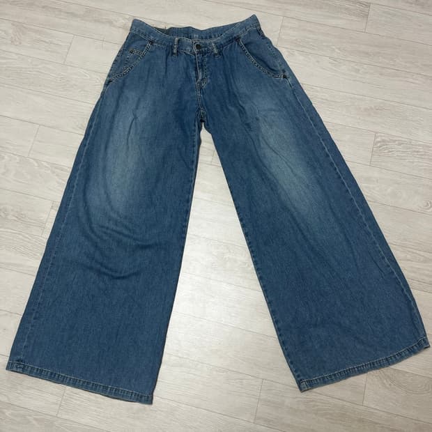 히스테릭 글래머 HYSTERIC GLAMOUR 와이드 데님 M 여름 청바