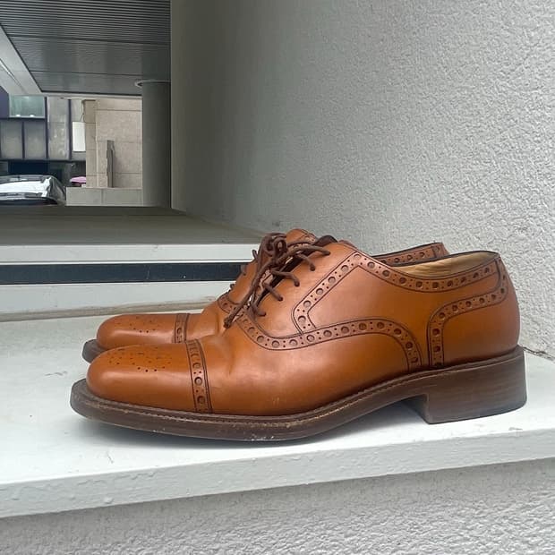 [BALLY Scribe] Leather Semi-Brogue Oxf