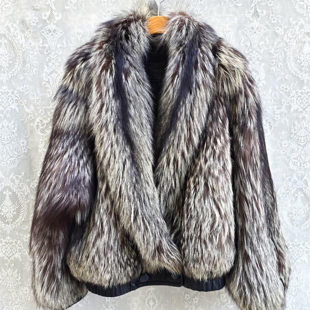 빈티지 폭스퍼 양가죽 자켓
