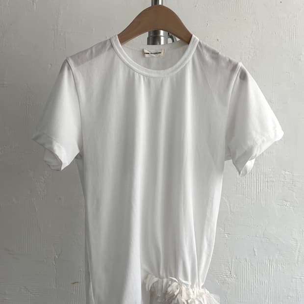 Comme des Garcons 꼼데가르송 99s 프릴 디테일 화이트 탑