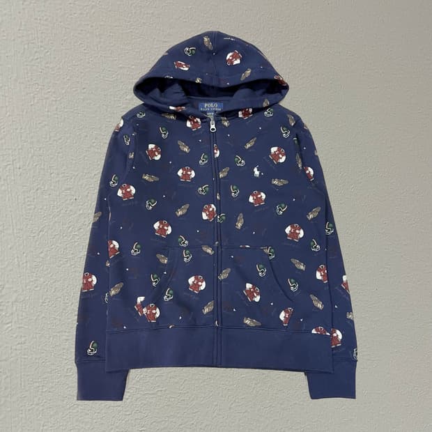 [새상품] 폴로 키즈 기모 후드집업 M(10-12)
