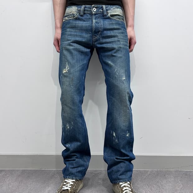 디젤 Viker 디스트레스드 데님 