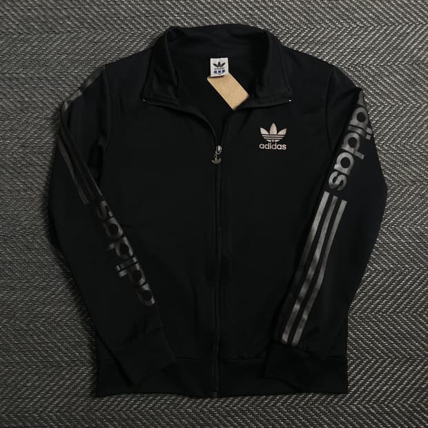 아디다스 파이어버드 빅로고 트랙탑 져지 블랙o 4602