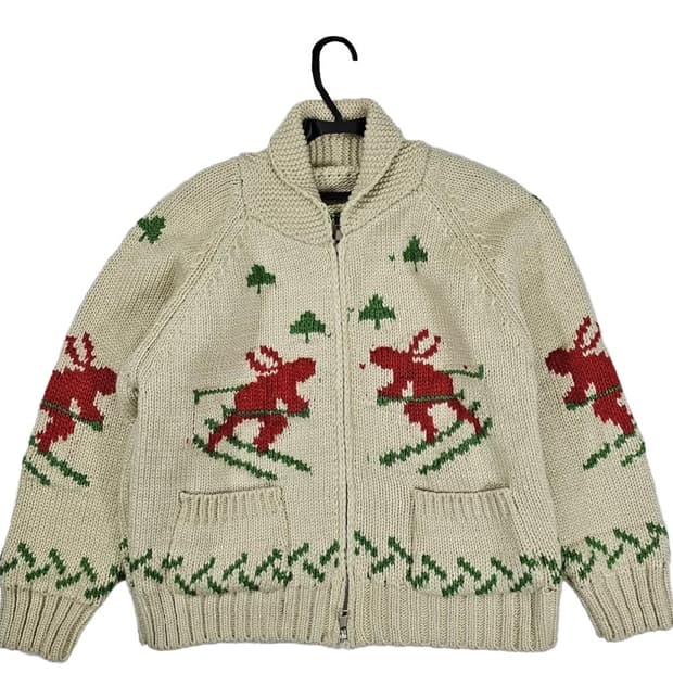 빈티지 코위찬 니트 가디건