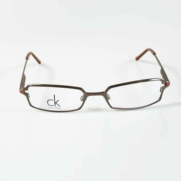 캘빈클라인 브라운 메탈 슬림 스퀘어 데드스탁 빈티지 안경