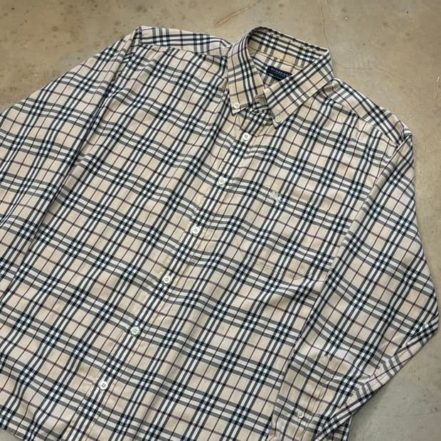 L 버버리 체크 셔츠