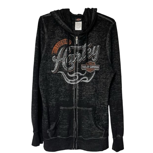 haley davidson zip up hoodie