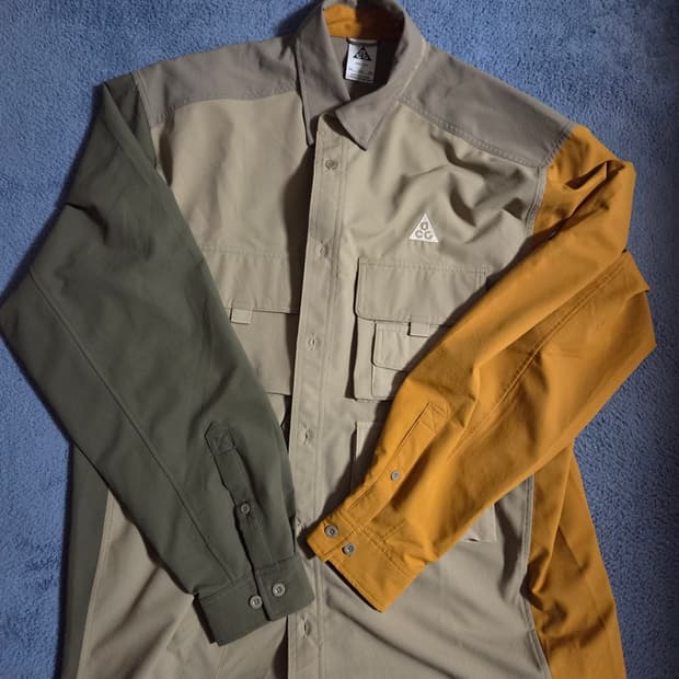 (XXL) 나이키 ACG up 트레일 셔츠 카키 올리브 골드