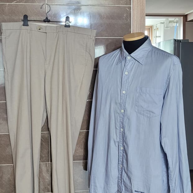 (남성105사이즈)헨리코튼 스트라이프 셔츠