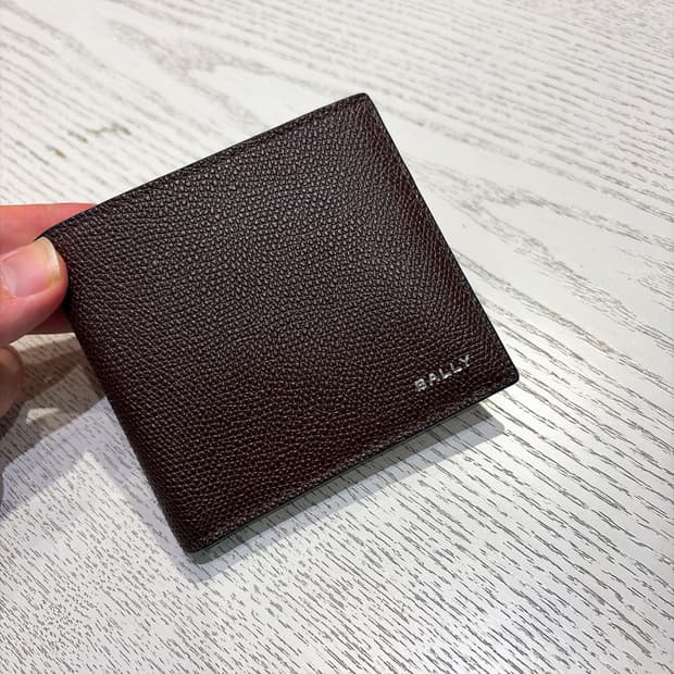 (정품/새상품) BALLY 발리 남성 레더 반지갑 브라운