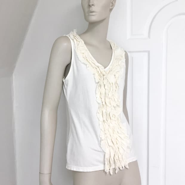 Vintage Frill triple Trimmed Sleeveless 