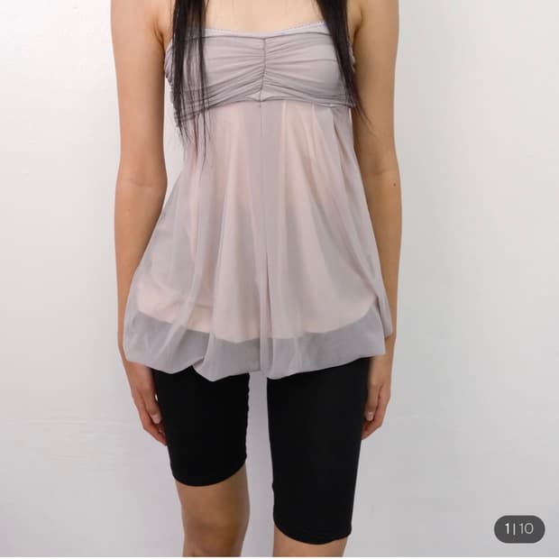 구해요 Mesh Fluff Mini Top *Lilac Blush