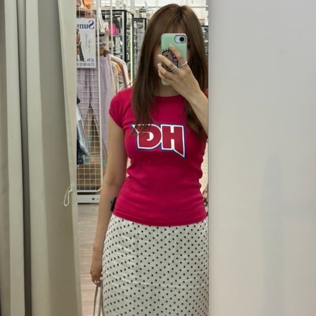 HG 로고 베이비핏 티셔츠 