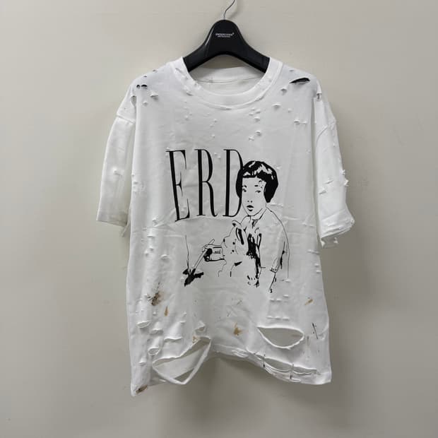 VINTAGE ERD st 디스트로이드 더티워싱 티