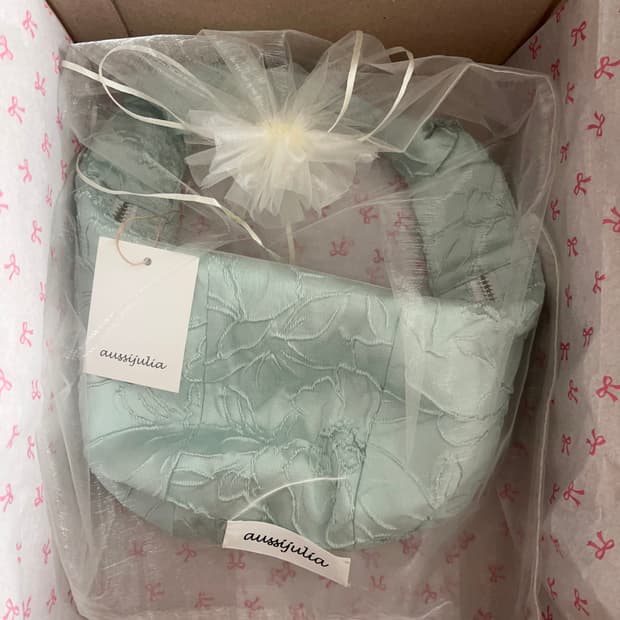 자가드 미니 크로와상 백