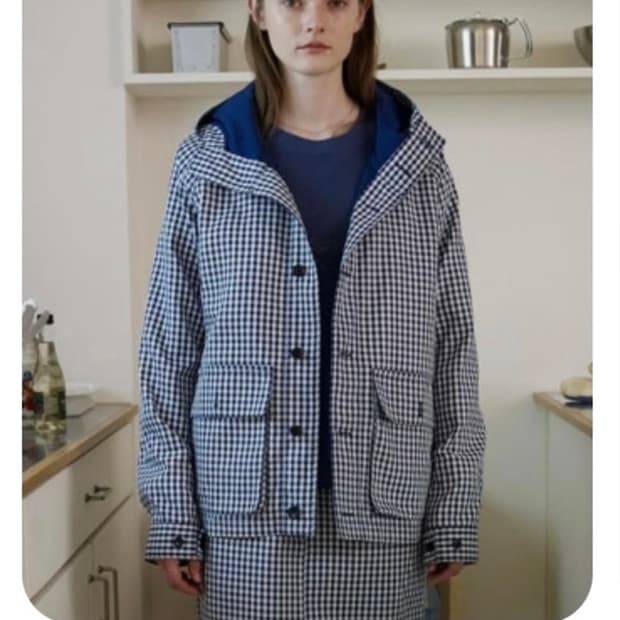 엔조블루스 후드 버튼 자켓 