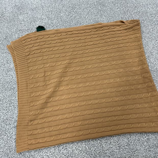 폴로 랄프로렌 꽈배기 숄 러그