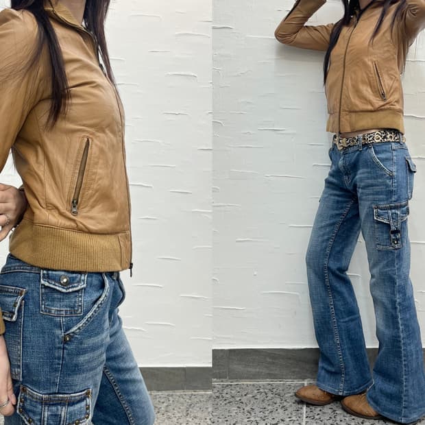 Camel leather jacket