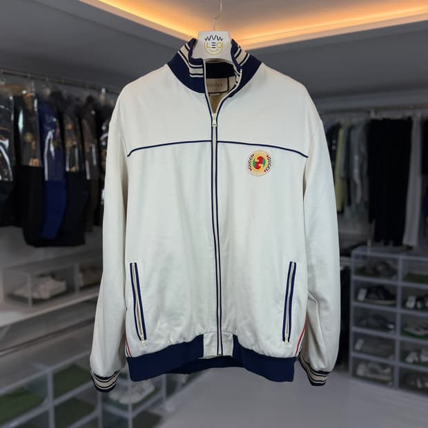 [리오브] 구찌 테크니컬 스트라이프 저지 집업 자켓