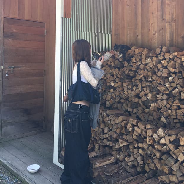 아워캐비넷 데님 팬츠