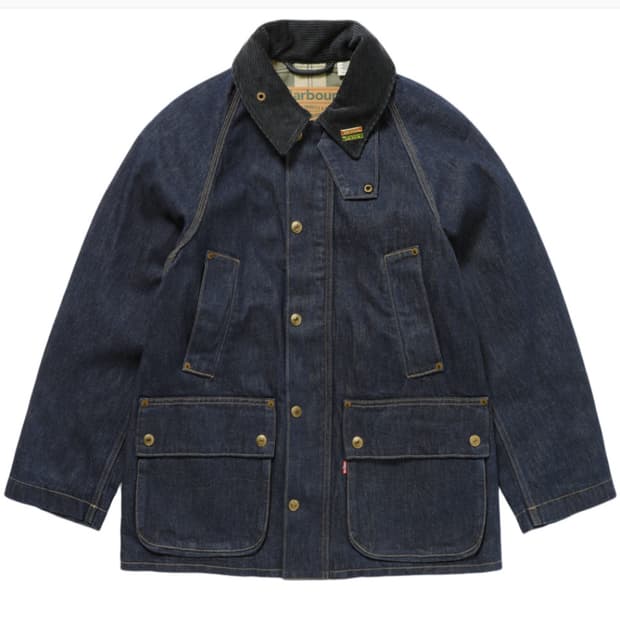 리바이스 x 바버 오버사이즈드 비데일 린스드 자켈