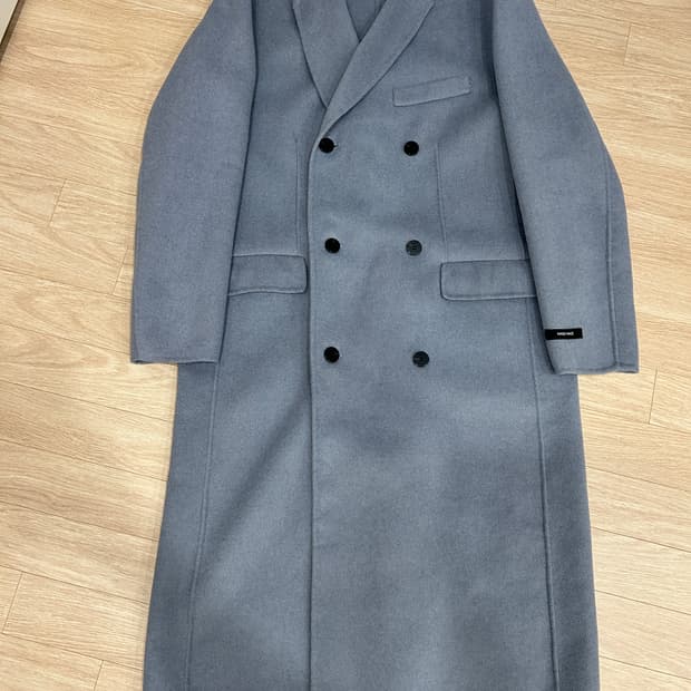 핸드 메이드 더블 코트 스카이 블루 L