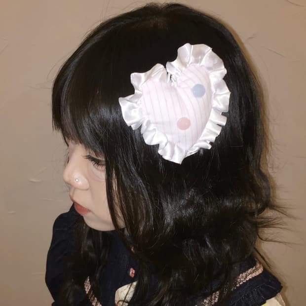 Popomelo 하트쿠션 헤어핀