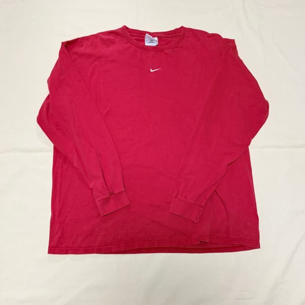 나이키 센터 스우시 롱슬리브 90s 레드