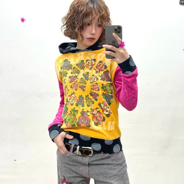 Love Revolution Panda Dot Multi Hoodie 