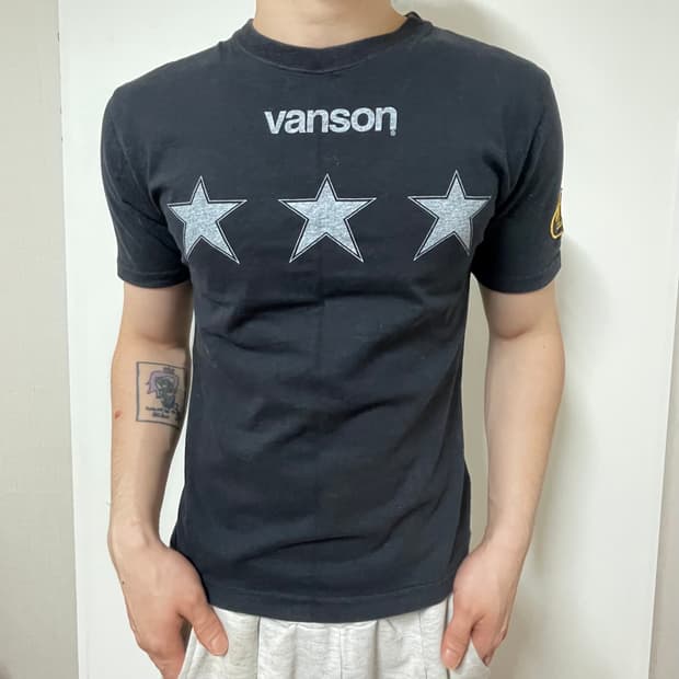 VANSON BLACK STAR SHORT SLEEVE