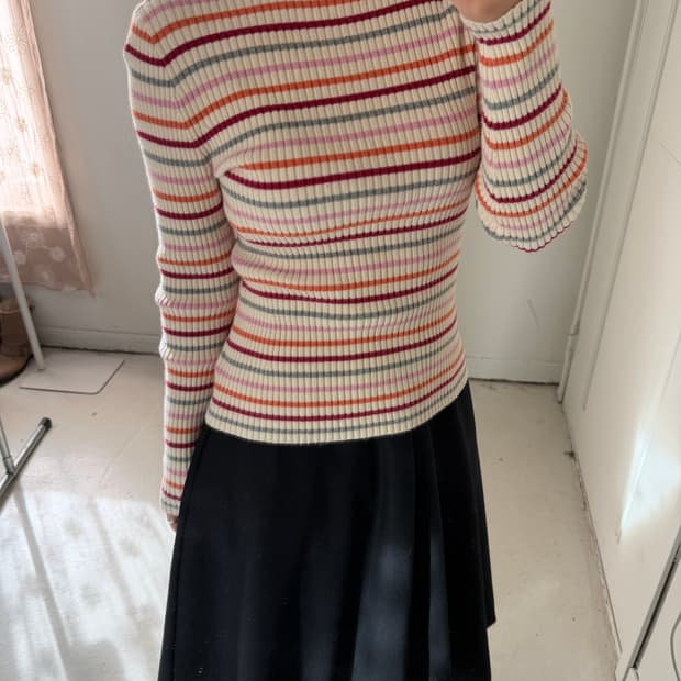 일본빈티지 Gap 멀티 스트라이프 터틀넥 