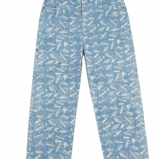 [L] 슈프림st 패턴 빈티지 스트레이트데님팬츠 