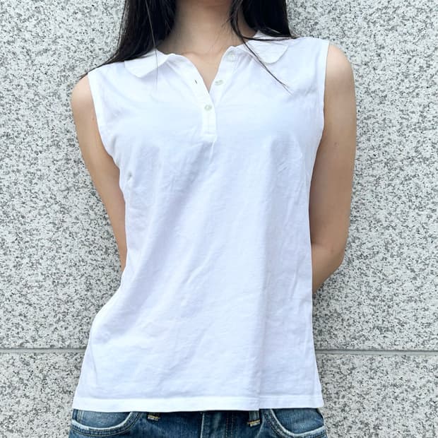 아네스베 카라 슬리브리스 코튼 탑