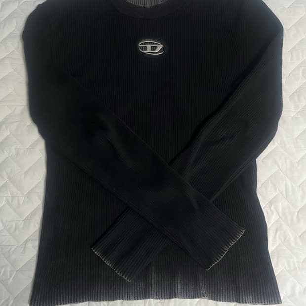 디젤kdarin니트롱슬리브크루넥셔츠