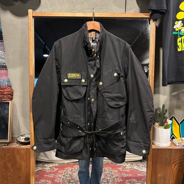 M) 바버 인터내셔널 블랙 왁스 자켓 정품