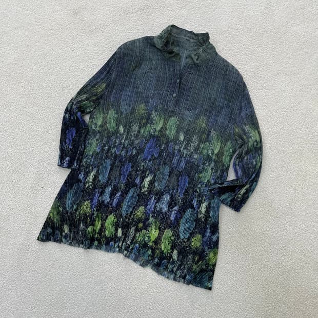 110 크로커다일 여성 플리츠 티셔츠 0401M