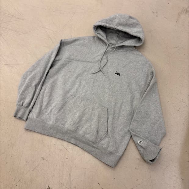 나이키 스몰로고 그레이 후드티