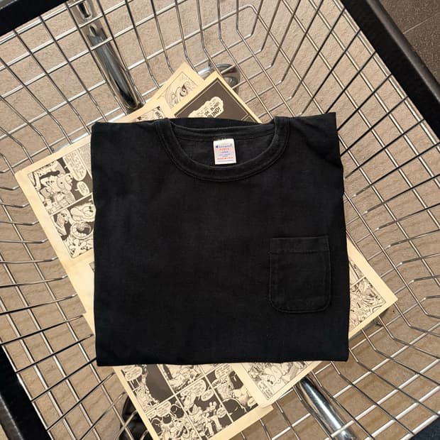 Champion T1011 black pocekt T-shirt