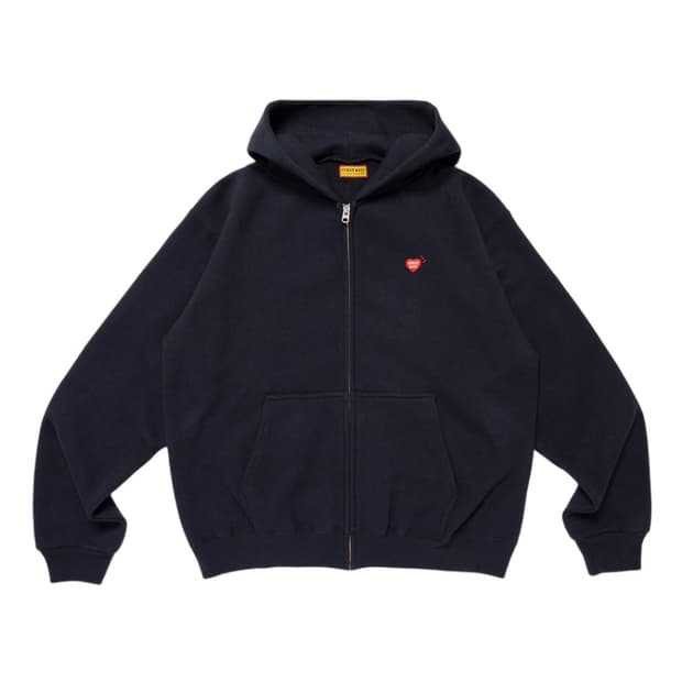 XL) 휴먼 메이드 클래식 집업 스웨트 후드 후드티 네이비