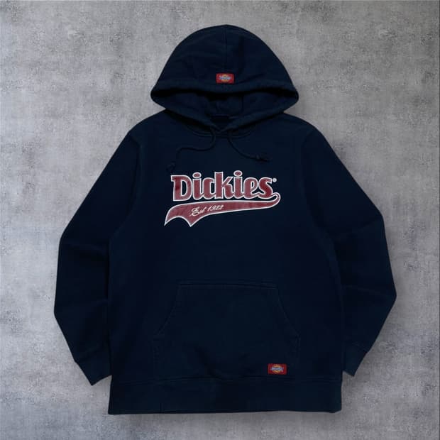 디키즈 스펠아웃 빅로고 네이비 후드티