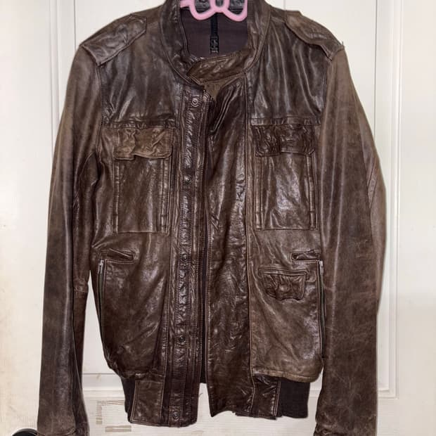 빈티지 가죽 자켓