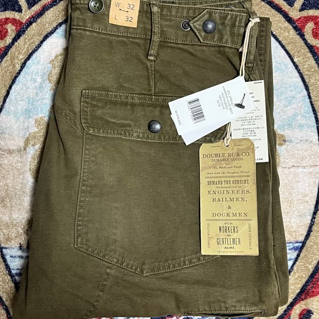 RRL 엔지니어핏 캔버스 팬츠 더블알엘 바지