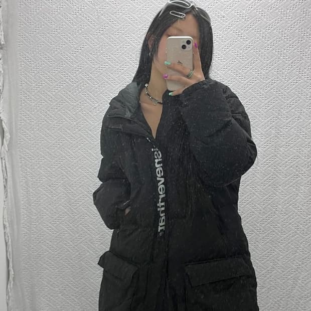 디스이즈네버댓 오버핏 다운 롱 패딩 M C06857