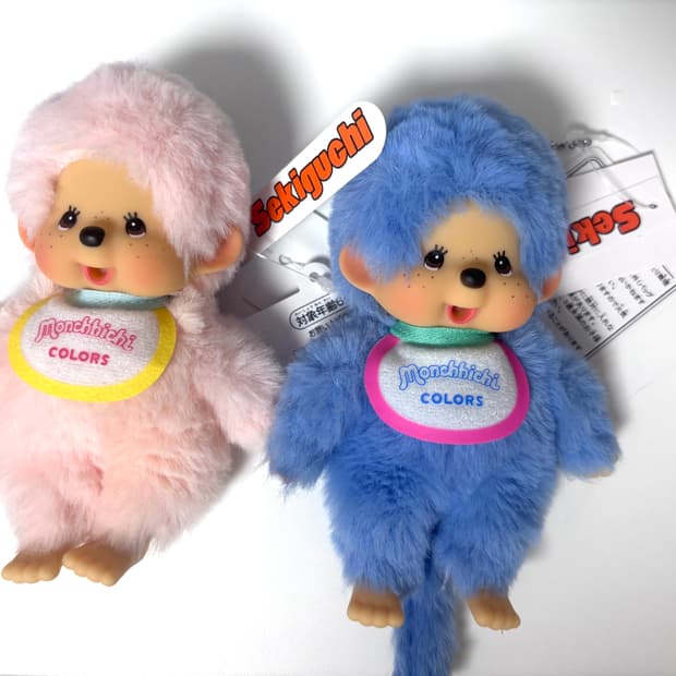 몬치치 컬러즈 키링 (연핑크, 블루)