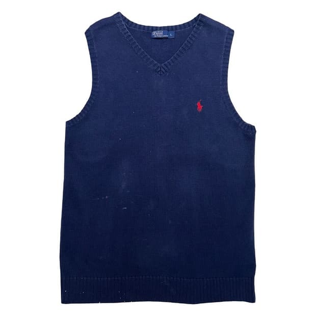 폴로랄프로렌 네이비 컬러 브이넥 니트 베스트 L