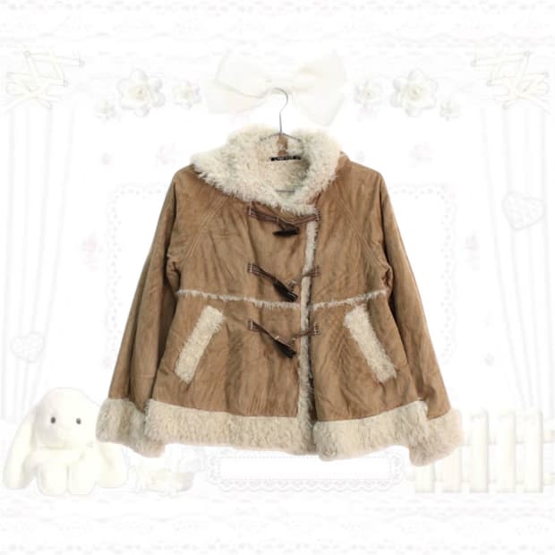 빈티지 퍼 무스탕 크루빈티지 모리걸 갸루