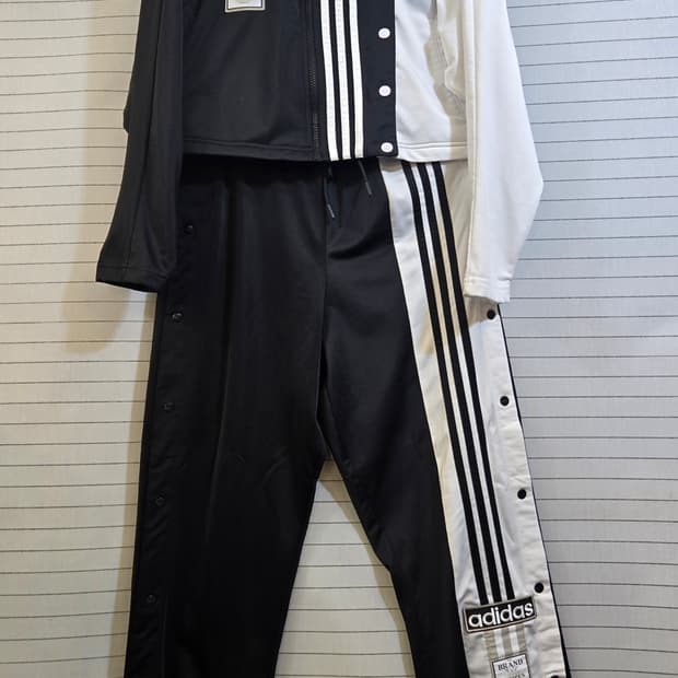 아디다스 아디 브레이크 블랙/화이트 트랙 세트