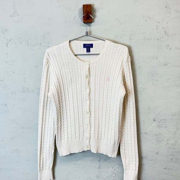 폴로랄프로렌 걸즈 케이블 니트 가디건