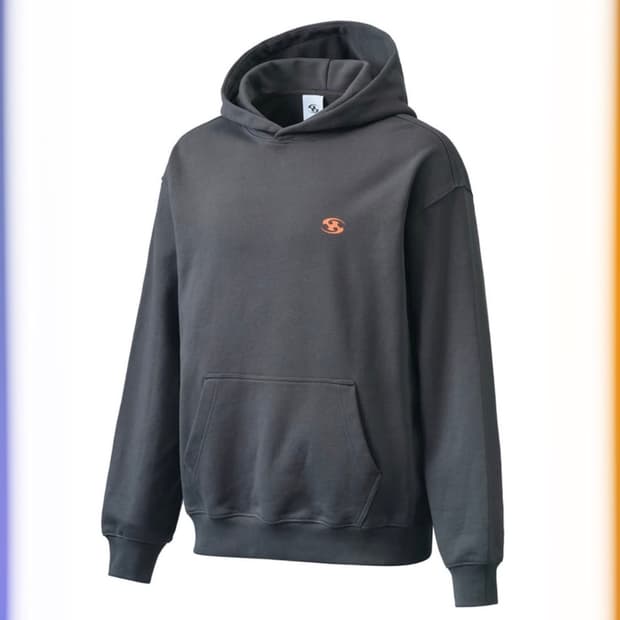 산산기어 로고 후드 차콜 24ss - 2size